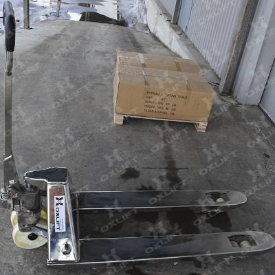 Гидравлическая тележка из нержавеющей стали OX20-Steel OXLIFT 2000 кг 