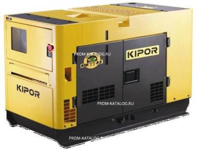 Дизель-генератор в ультратихом всепогодном кожухе Kipor KDE180SS3 